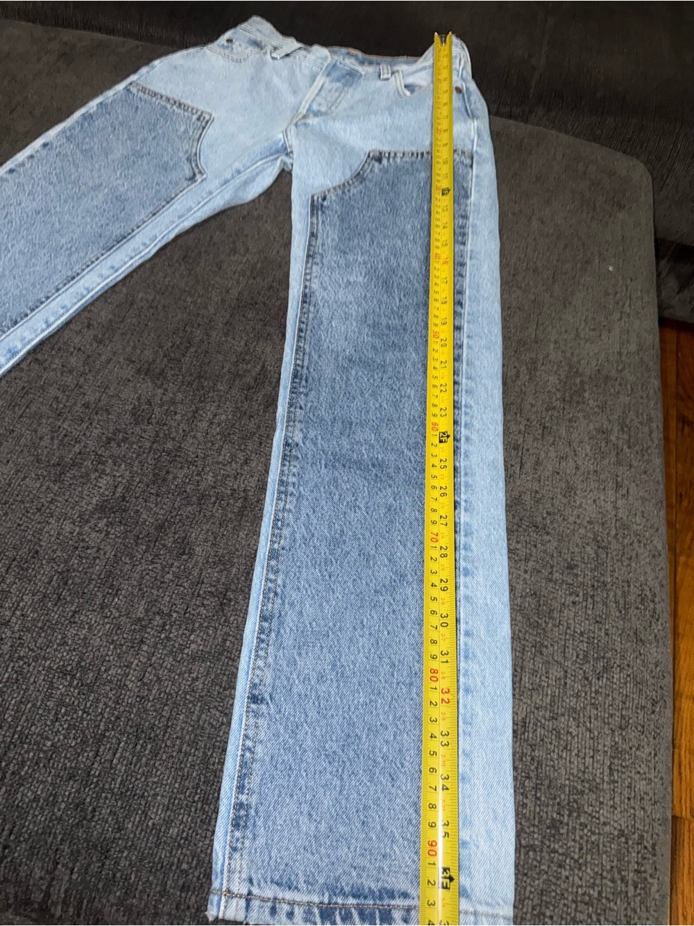 Levi’s Premium 501 ’90s Panel Jeans Light Wash Straight Leg W23 L30 - Picture 6 of 13